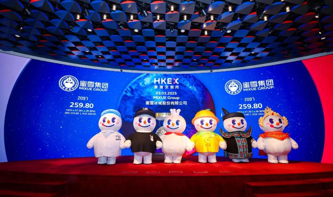 Mixue Ice Cream & Tea has officially listed on the Hong Kong Stock Exchange