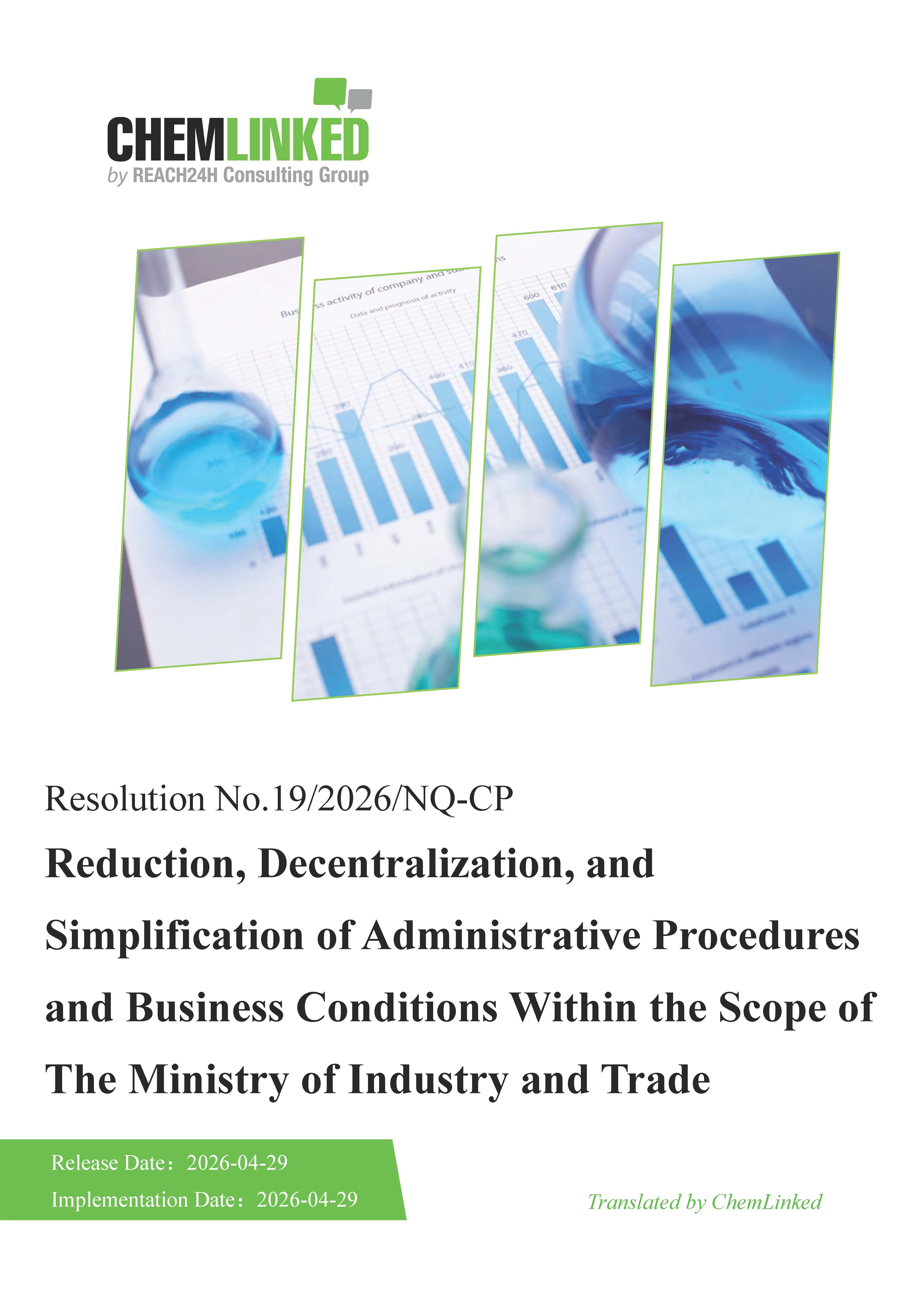Resolution No. 19/2026/NQ-CP on Reduction, Decentralization, and Simplification of Administrative Procedures and Business Conditions Within the Scope of The Ministry of Industry and Trade
